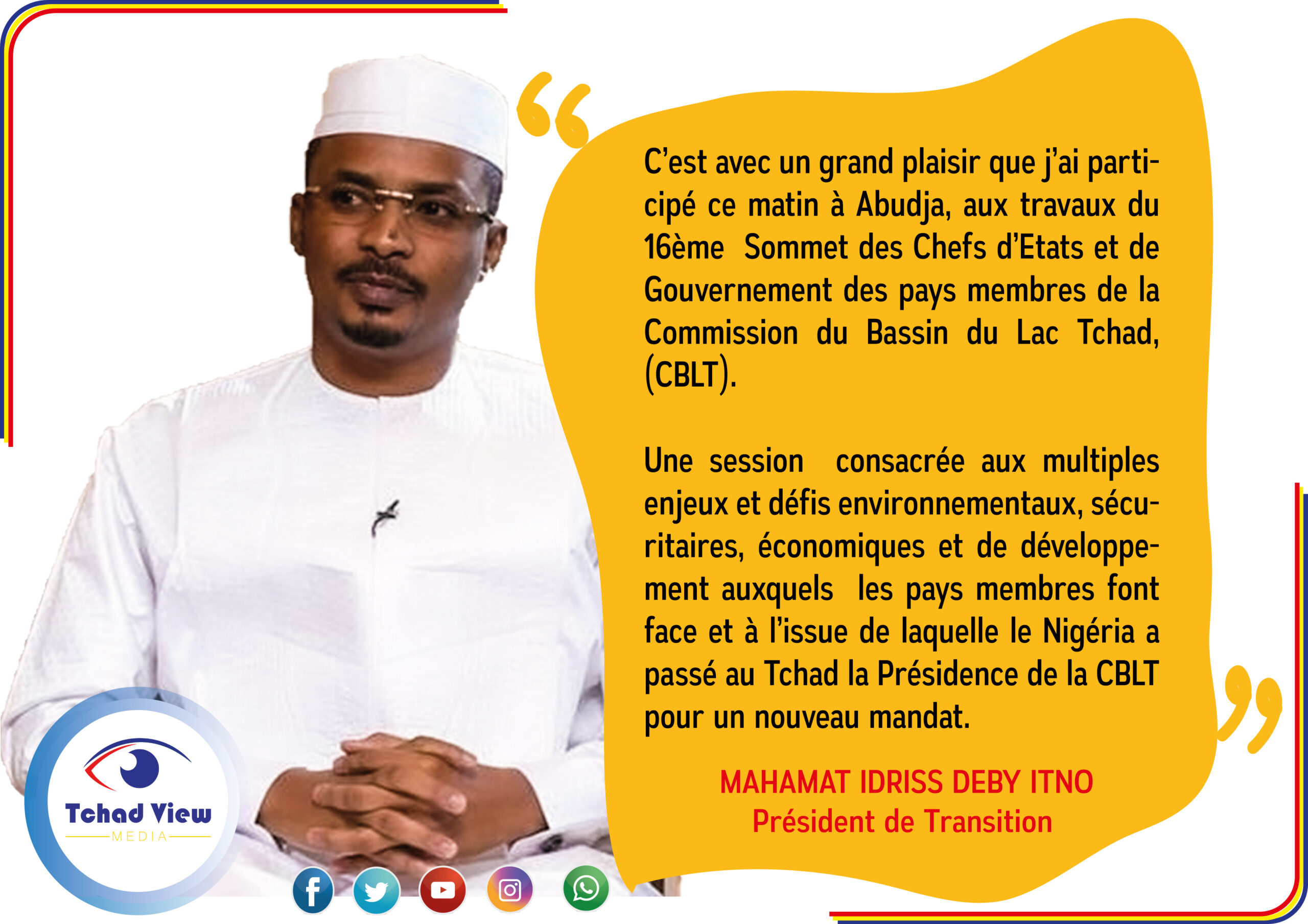 CBLT: MAHAMAT IDRISS DEBY ITNO PREND LES RENES DE L’ORGANISATION